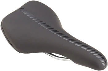 MSW Youth Long Railed Saddle - Steel, Black - Image 2