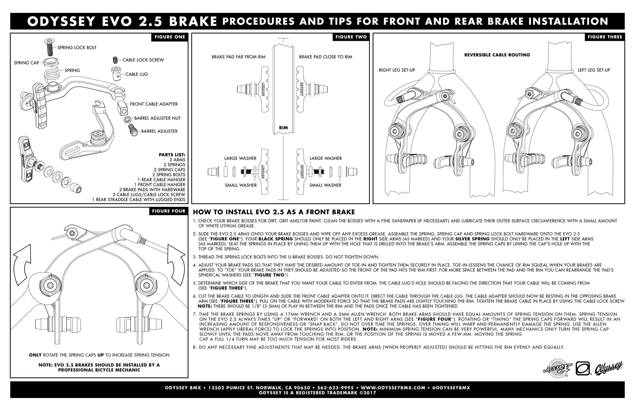 Odyssey Evo 2.5 BMX Brake Kit - Image 3